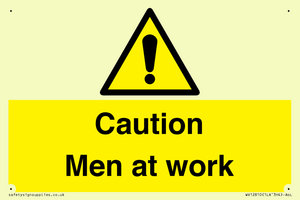 Caution Men at work